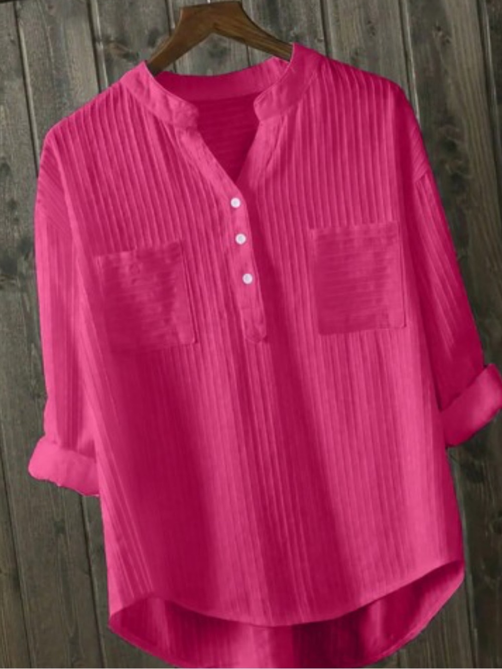 NWOT Pink 3 button top size 2x